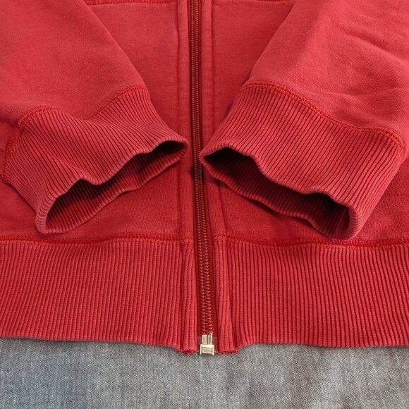 Nike Vintage Y2K Men's Red and White Full-Zip Hoodie - Size L - Picture 5 of 13